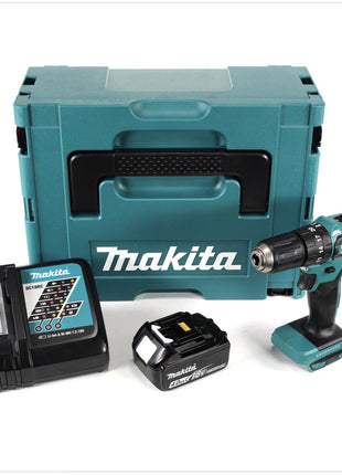 Taladro percutor inalámbrico Makita DHP 483 RM1J 18V 40Nm en Makpac + 1x batería 4,0 Ah + cargador