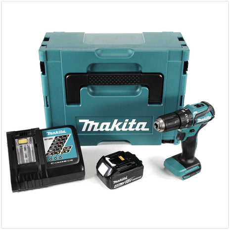 Makita DHP 483 RM1J Akku Schlagbohrschrauber 18V 40Nm im Makpac + 1x 4,0 Ah Akku +Ladegerät