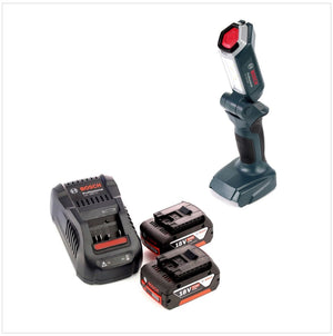 Bosch GLI 18V-300 Akku LED Lampe 18V 300lm + 2x 5,0 Ah Akku + Ladegerät