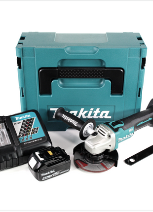 Makita DGA 504 RM1J Akku Winkelschleifer 18 V 125mm Brushless + 1x Akku 4,0Ah + Ladegerät + Makpac - Toolbrothers