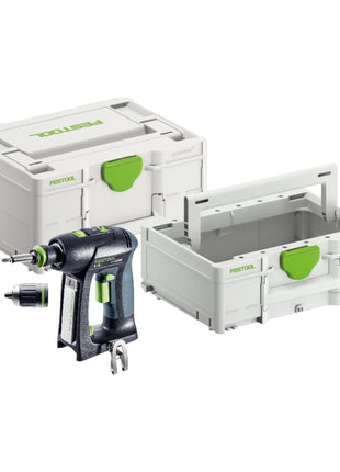 Festool C 18 Basic Taladro atornillador a batería 18 V 45 Nm sin escobillas Solo + Systainer + Systainer ToolBox SYS3 TB M 137