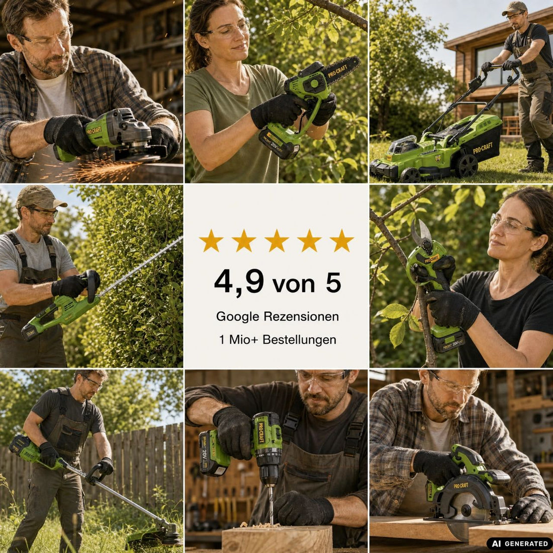 Procraft PB18 Akku Laubbläser 20 V + 1x Akku 3,0 Ah + Ladegerät