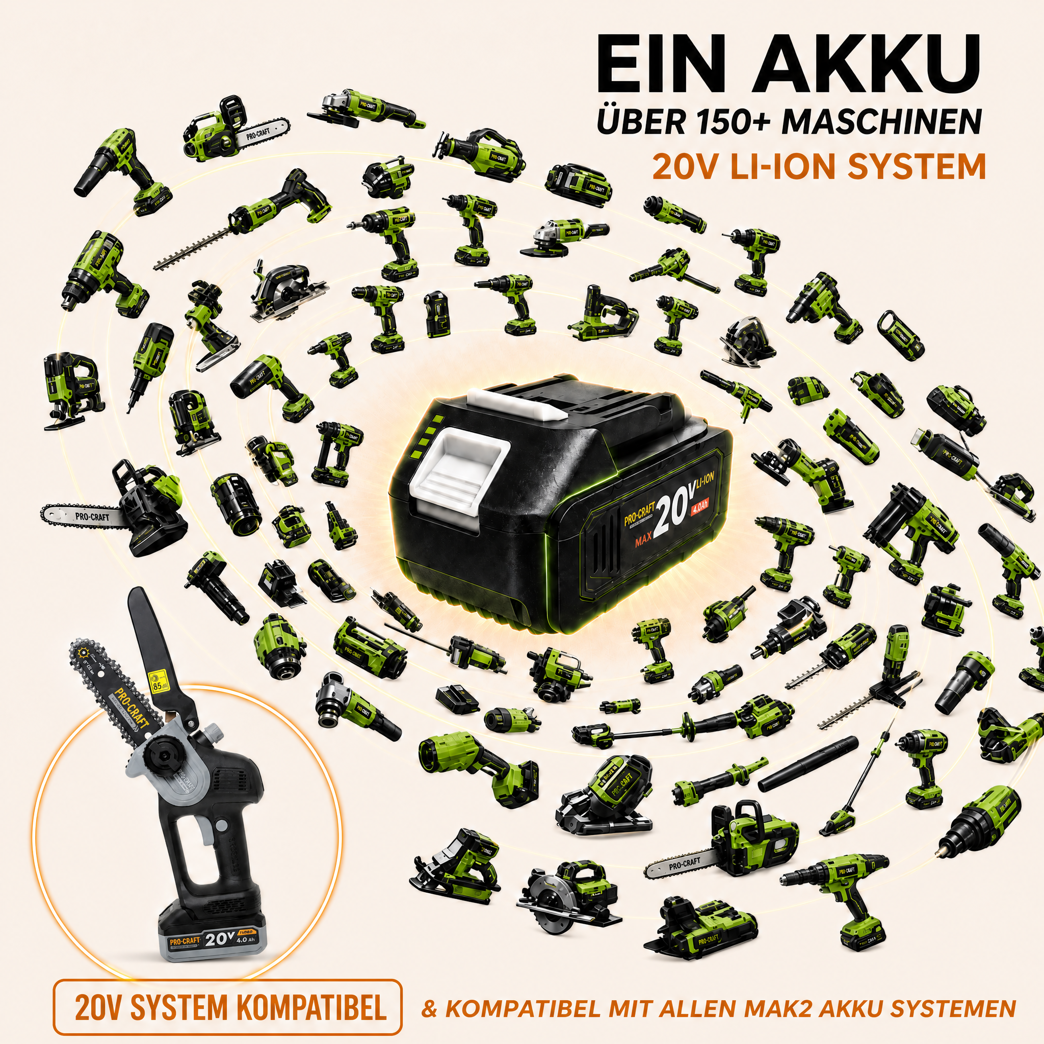 Procraft 3 in 1 Garten-Alrounder Set PS210PB