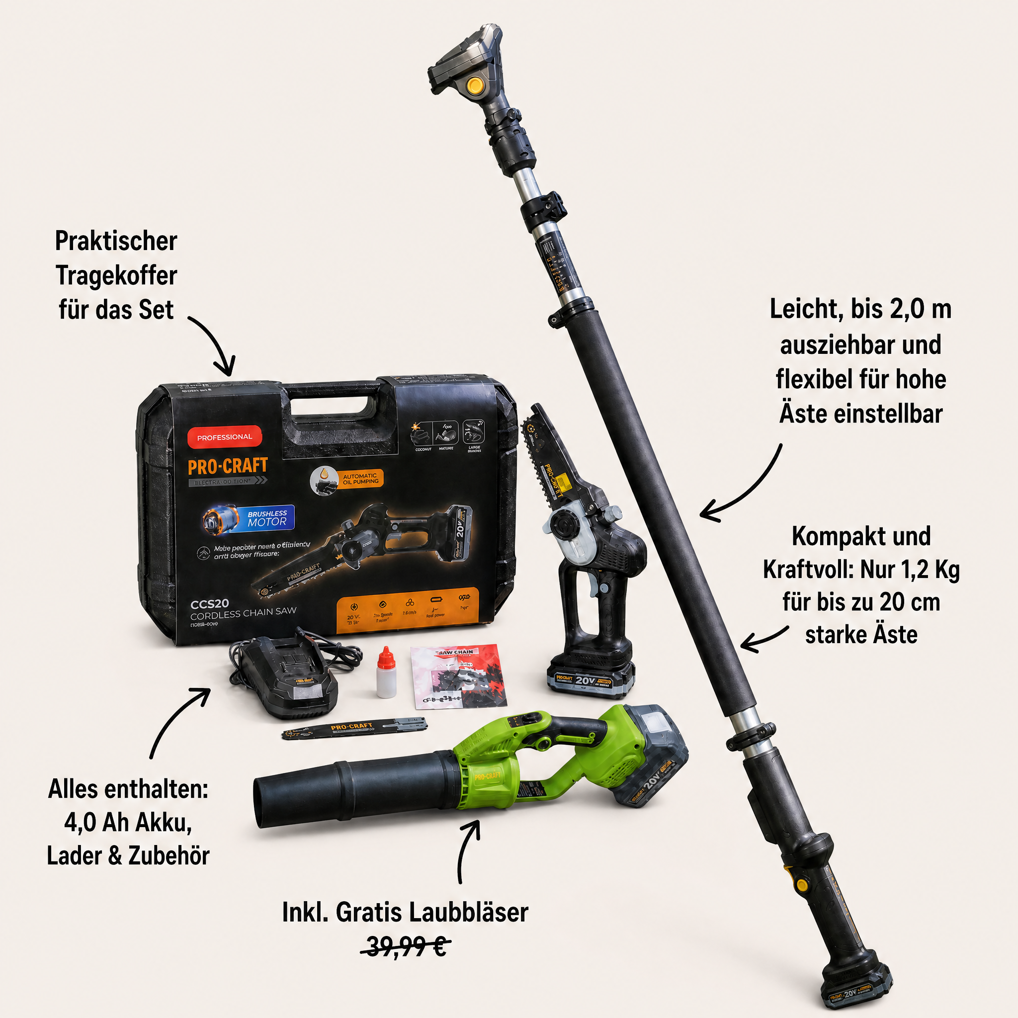 Procraft Hoch-hinaus Garten Set CCS20