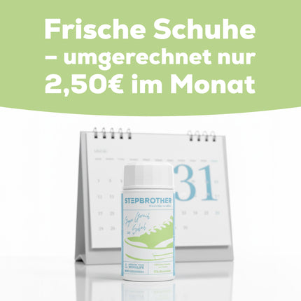 Toolbrothers STEPBROTHER - Probiotisches Schuhpulver gegen Schweiß und unangenehme Gerüche