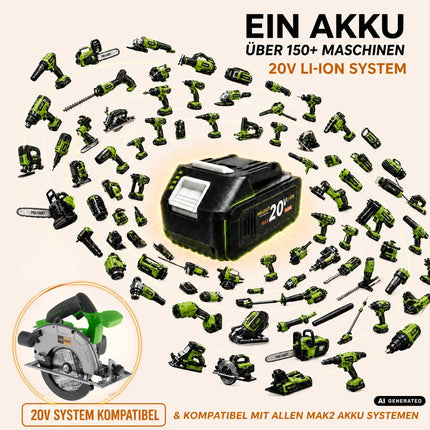 Procraft PCA24bb Akku Handkreissäge 20 V 165 mm Brushless Solo - ohne Akku, ohne Ladegerät