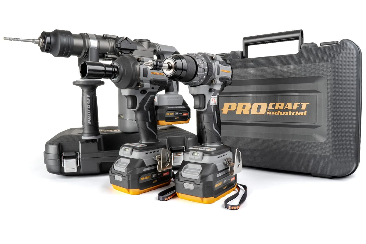 PROCRAFT Industrial Akkuwerkzeuge mit Koffer